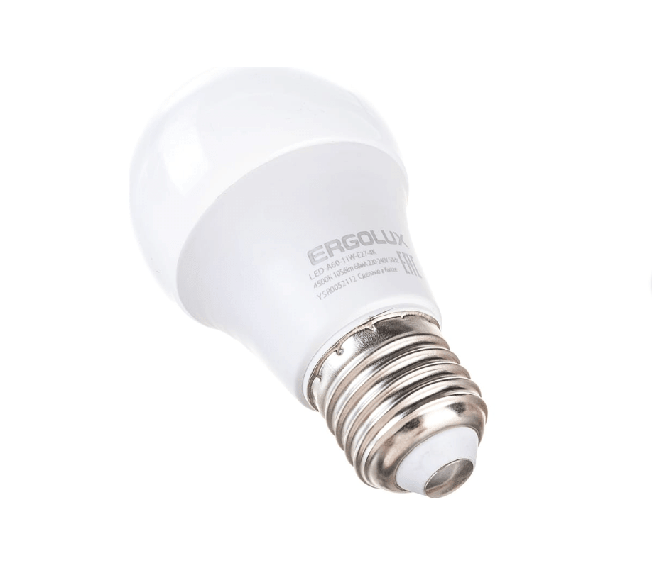 Лампа ERGOLUX LED-A60-11W-E27-4K 11Вт E27 4500K 220-240В