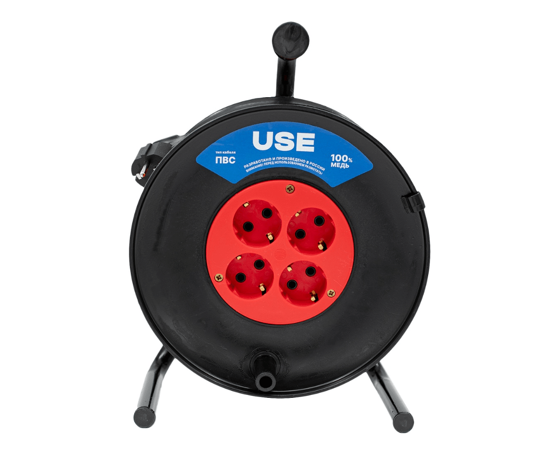 Удлинитель USE ПВС 3500 Вт 30м на катушке без заземления USE303-027