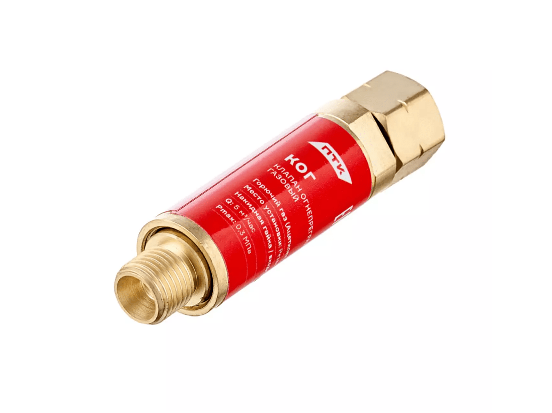 Клапан огнепреградительный на резак газ (М12х1,25LH) КОГ, ПТК 001050123