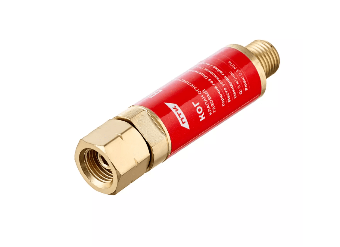 Клапан огнепреградительный на резак газ (М12х1,25LH) КОГ, ПТК 001050123