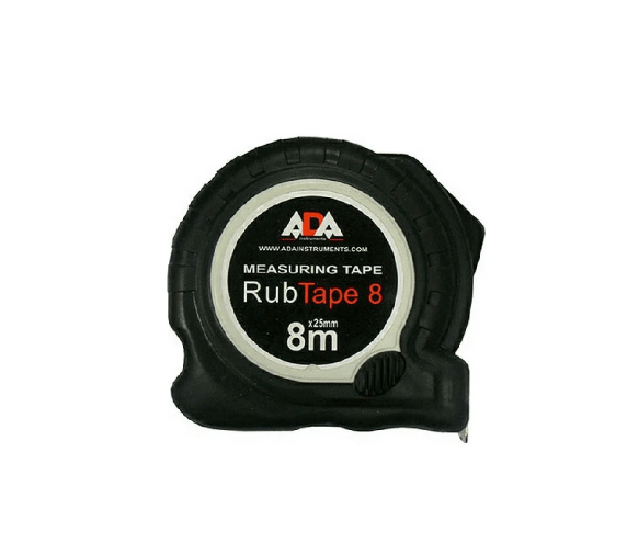 Рулетка ударопрочная ADA RubTape 8 с полимерным покрытием ленты 8м
