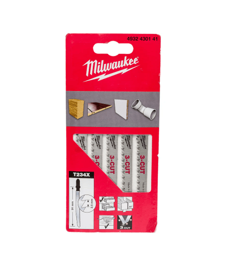 Пилочки Milwaukee для лобзика T234X 91 мм 5 шт 4932430141