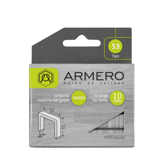 Скобы для степлера ARMERO тип 53, 10мм А312/008