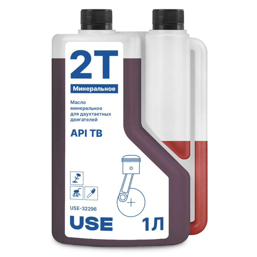 Масло USE 2-х тактное минеральное АРI ТВ с дозатором 1 л USE-30018