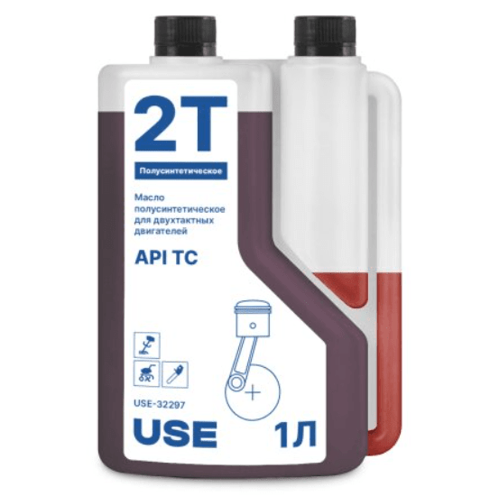 Масло USE 2-х тактное полусинтетика АРI ТС е дозатором 1 л USE-30015