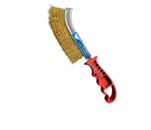 Щетка VERTEXTOOLS по металлу латунь с пластиковой ручкой 1212-01