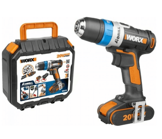 Дрель аккумуляторная WORX AiDrill WX178 20V 2Ач кейс