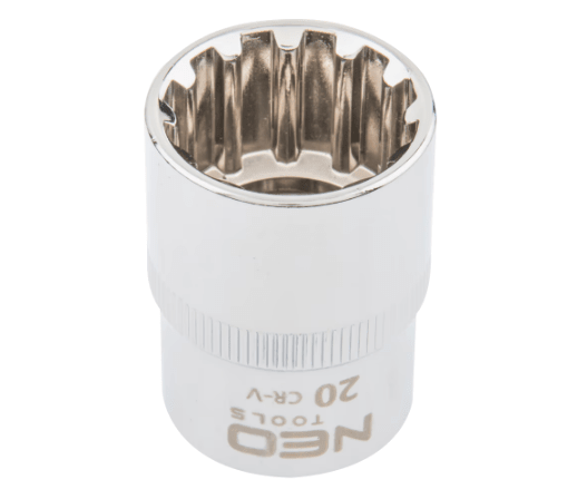Головка 08-592 сменная Spline 1/2" 20 мм NEO