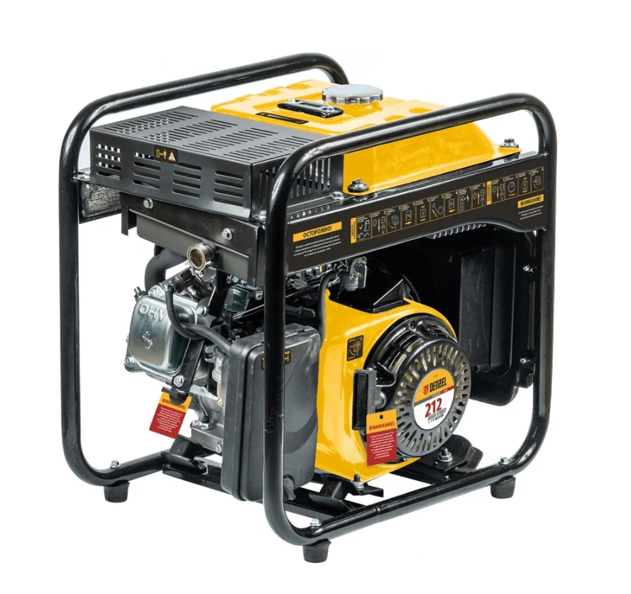 Генератор инверторный GT-2500iF, 2.5 кВт, 230 В, бак 5 л, открытый корпус, ручной старт Denzel 94704