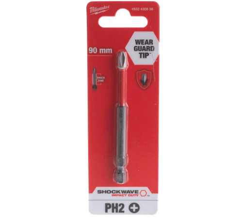 Бита Milwaukee SHOCKWAVE PH2 90мм 4932430856