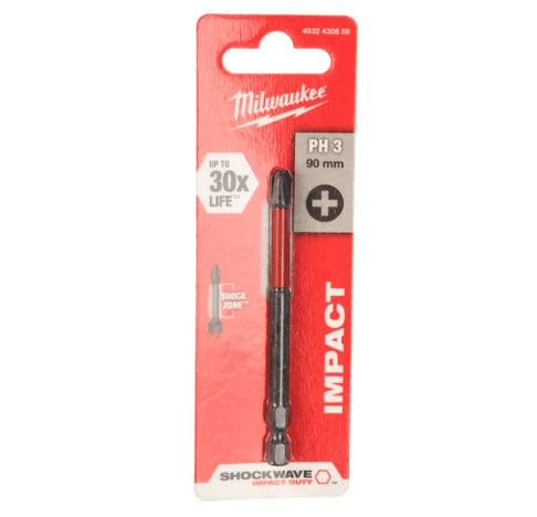 Бита Milwaukee SHOCKWAVE PH3 90мм 4932430859